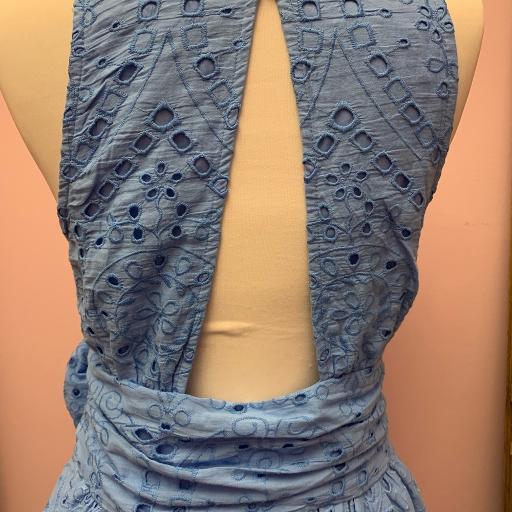 Maeve Eyelet Wrap Midi dress by Anthropologie 4P - Picture 7 of 16